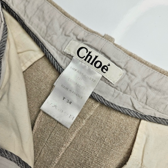 CHLOE Linen Pants Wide Leg Women’s Size S Small (T34) - Picture 5 of 13